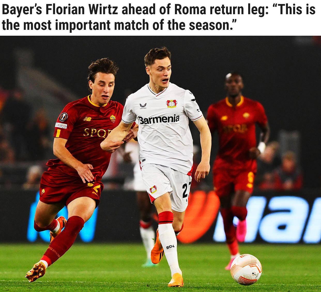 关于勒沃库森逆转丹麦，阿奎罗送出助攻的信息