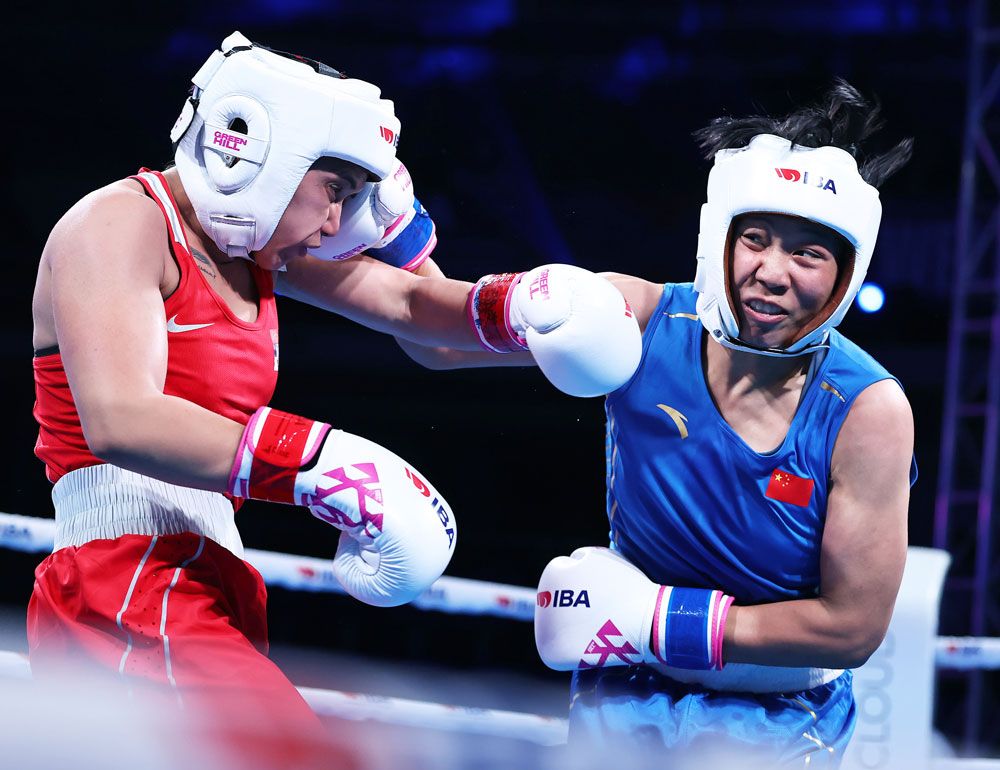 女子拳击比赛：中国选手力挫对手，晋级